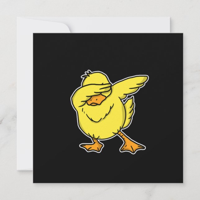 Funny Dabbing Anka Dab Aquatic Bird Älskare Gift Inbjudningar (Framsida)