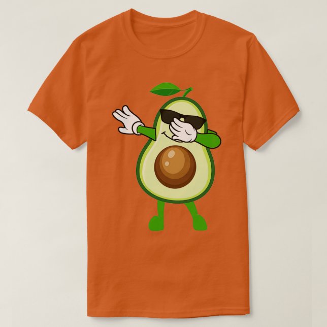 Funny Dabbing Avocado Älskare T Shirt (Design framsida)