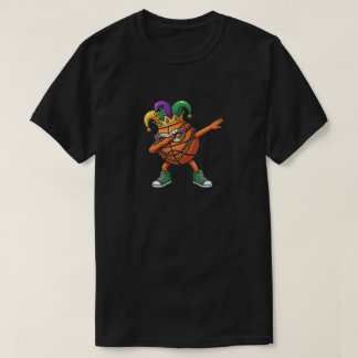Funny Dabbing Basketball Ball Mardi Gras Jester  T Shirt