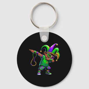 Funny Dabbing Boy Mardi Gras Carnival Parad Boy K Nyckelring