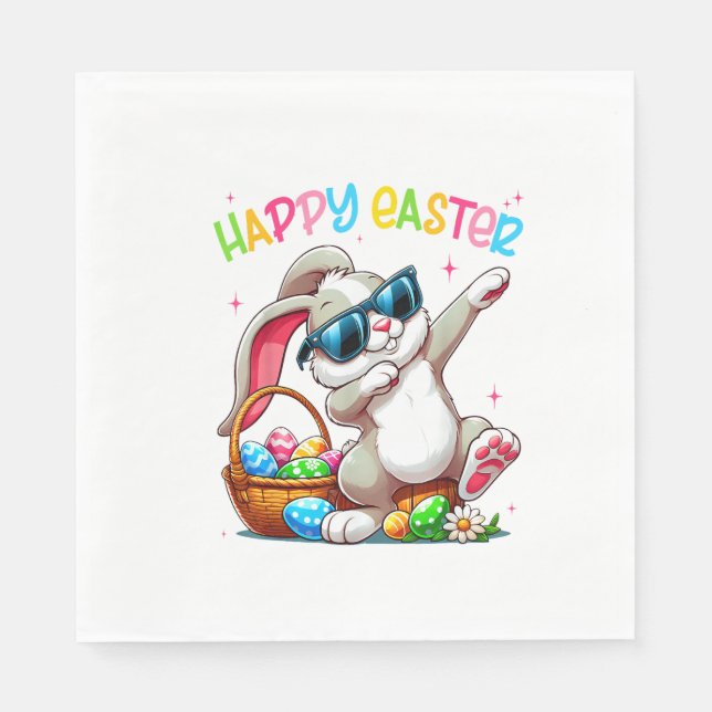 Funny Dabbing Bunny Easter Happy Easter for Boys G Pappersservett (Framsidan)