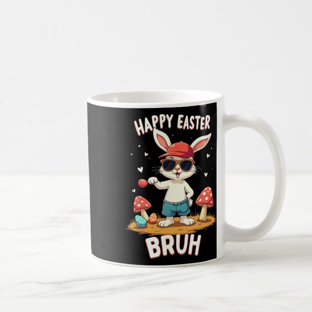 Funny Dabbing Bunny Glad påsk Bruh Kaffemugg (Höger)