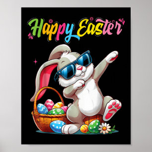 Funny Dabbing Bunny Påsk Glad påsk för boys G Poster