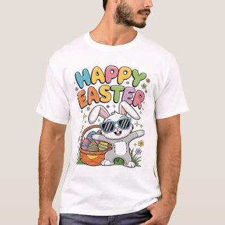 Funny Dabbing Bunny Påsk Glad påsk T Shirt
