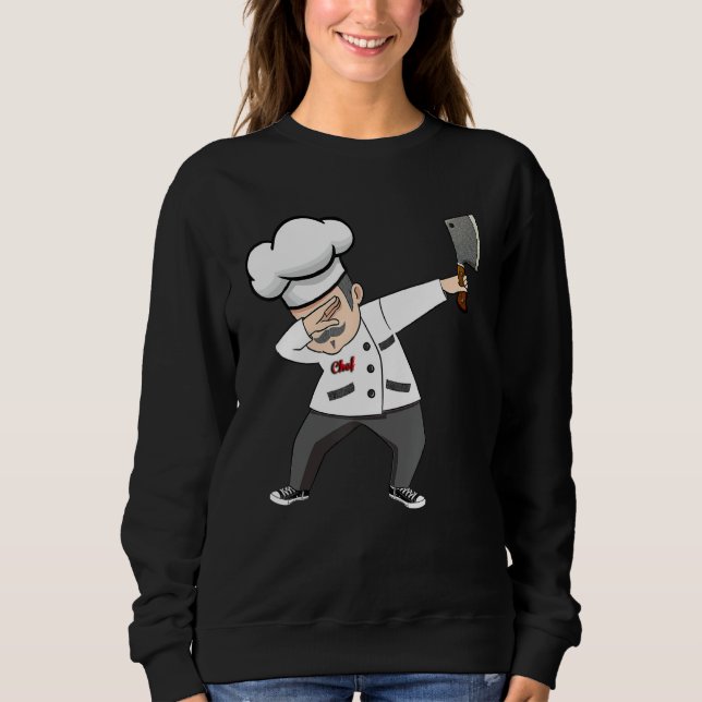 Funny Dabbing Chef TShirt Dab Chef Pappa Gift Culi T Shirt (Framsida)