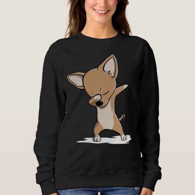 Funny Dabbing Chihuahua T Shirt (Framsida)