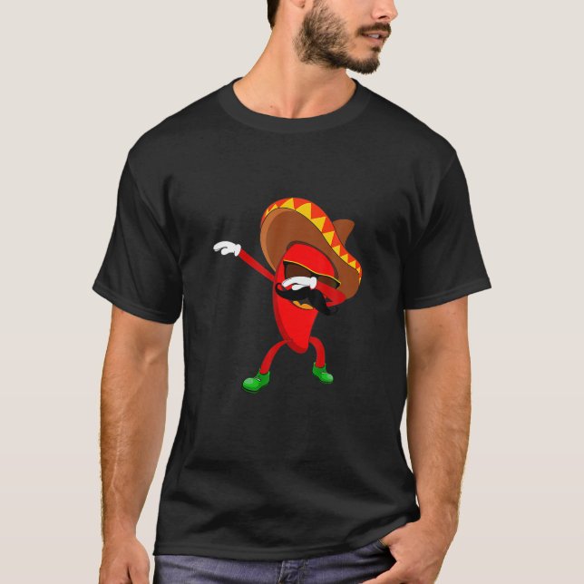 Funny Dabbing Chili Mexican Pepper Dab Gift Cute M T Shirt (Framsida)