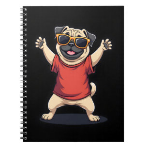 Funny Dabbing Dab Pug Pets Dance Animal Puppy Anteckningsbok