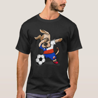 Funny Dabbing Dog Chile Soccer Jersey Chilean Foot T Shirt