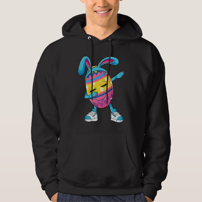 Funny Dabbing Easter Egg Apparel Bunny Easter Day  Hoodie (Framsida)