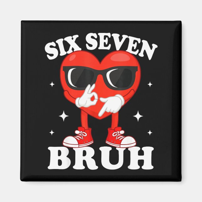 Funny Dabbing Heart Bruh 67 Meme Valentine's Day  Magnet (Framsidan)