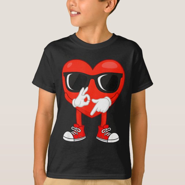 Funny Dabbing Heart Valentines Day 67 Six Seven Lo T Shirt (Framsida)