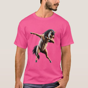 Funny Dabbing Horse Coola Dab Roligt Animal Lover T Shirt