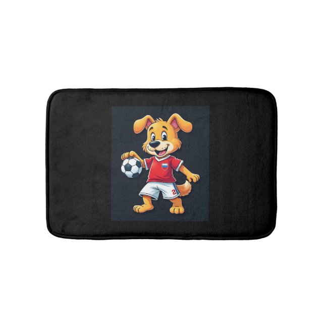 Funny Dabbing Hund Russian Soccer Jersey Russian F Badrumsmatta (Framsidan)