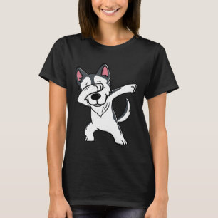 Funny Dabbing Husky Hund Party Birthday Gift Premi T Shirt