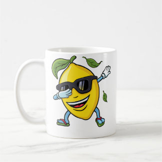 Funny Dabbing Lemon Summer Camp Vacation Beach Men Kaffemugg