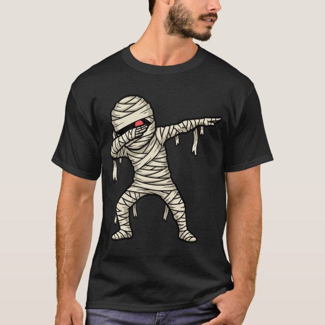 Funny Dabbing Mummy Streetwear Halloween Tee Scary (Framsida)