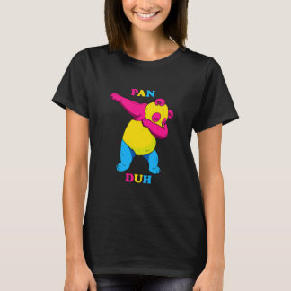 Funny Dabbing Pan Duh Panda Pansexual Pride Flagga T Shirt