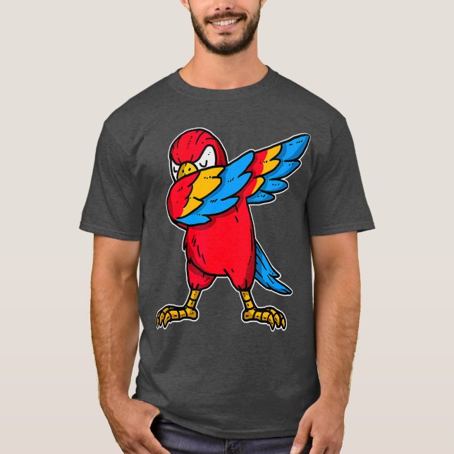 Funny Dabbing Parrot Dab Dance Cockatoo Bird T Shirt (Framsida)