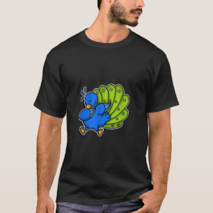 Funny Dabbing Peacock Dab Dance Colorful Bird Kärl T Shirt