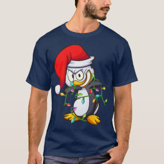 Funny Dabbing Penguin Bird Julafton Ljus Penguin C T Shirt
