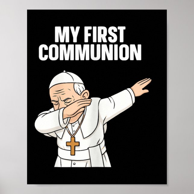 Funny Dabbing Pope Min första kommunfullmäktige Te Poster (Framsidan)