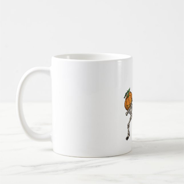 Funny Dabbing Pumpkin Head Baseball Gift Idea Kaffemugg (Vänster)