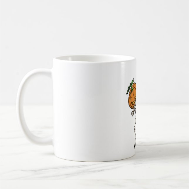 Funny Dabbing Pumpkin Head Soccer Gift Idea Kaffemugg (Vänster)