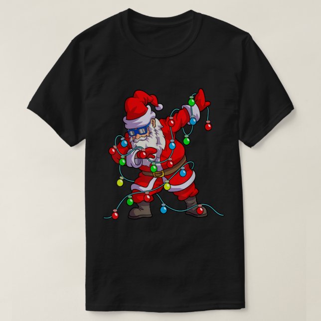 Funny Dabbing Santa Christmas Design T Shirt (Design framsida)