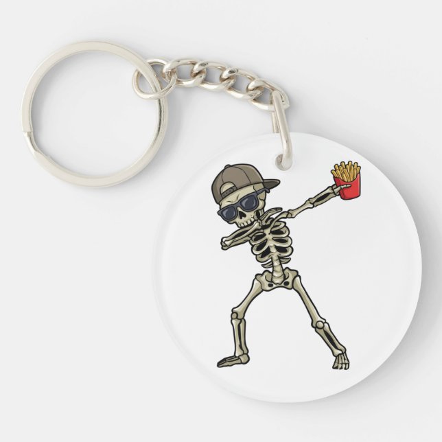 Funny Dabbing Skeleton French Fries Teacher Gift  (Framsidan)