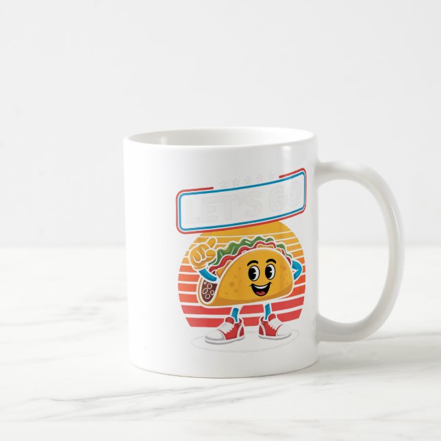 Funny Dabbing Taco Låt oss Go Trump Chickens Retro Kaffemugg (Höger)