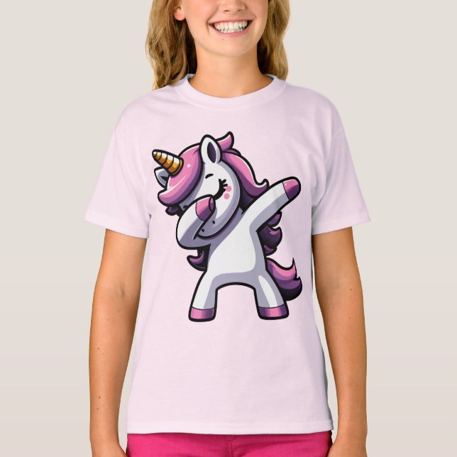 Funny Dabbing Unicorn Cute For Unicorn Lover T Shirt (Framsida)