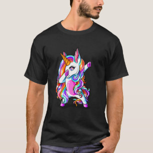 Funny Dabbing Unicorn Hip hop Dab Dance Woman Girl T Shirt