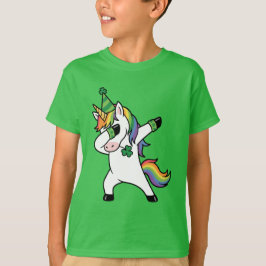 Funny Dabbing Unicorn Rainbow St Patricks Day T Shirt