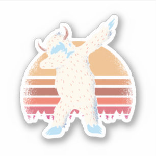 Funny Dabbing YETI Tonåring Coola för grafik Teckn Klistermärken