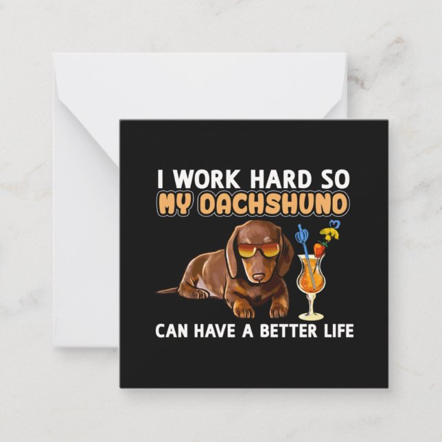Funny Dachshund Älskare Anteckningskort (Framsida)
