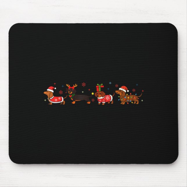 Funny Dachshund Christmas Weenie Dog Lover Cute Me Musmatta (Framsidan)