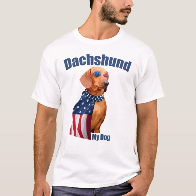 Funny Dachshund - Cute Hund älskare T Shirt (Framsida)