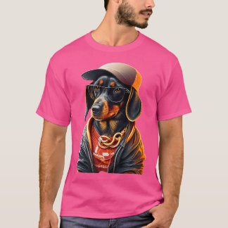 Funny Dachshund Cute Rap Hip hop Rb T Shirt
