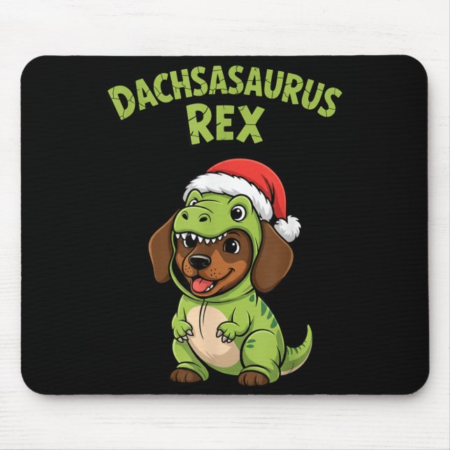 Funny Dachshund Dog T-rex Costume Christmas Kids B Musmatta (Framsidan)