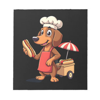 Funny Dachshund Dog Weenie Sausage Hotdog Sandwich Anteckningsblock