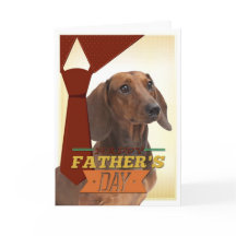 Funny Dachshund Fars dag-kort