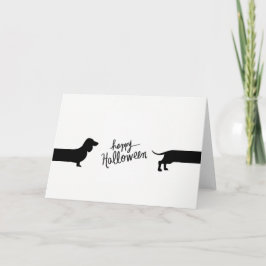Funny dachshund Halloween Kort