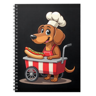 Funny Dachshund Hund Hotdog Sandwich Weenie Sause Anteckningsbok