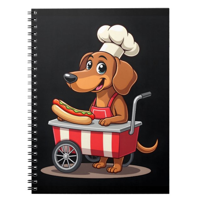 Funny Dachshund Hund Hotdog Sandwich Weenie Sause Anteckningsbok (Framsidan)