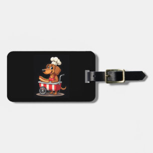 Funny Dachshund Hund Hotdog Sandwich Weenie Sause Bagagebricka