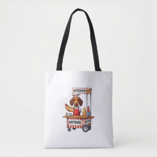 Funny Dachshund Hund Hotdog Sandwich Weenie Sause Tygkasse