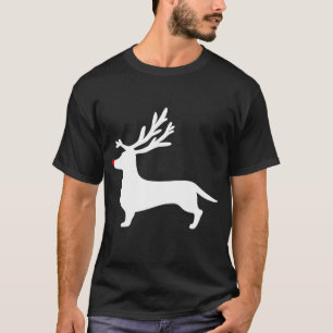 Funny Dachshund Hund jul Reindeer Antlers T Shirt