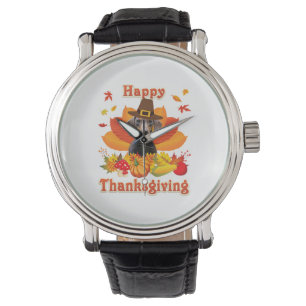 Funny Dachshund Hund Thanksgiving - höst Armbandsur
