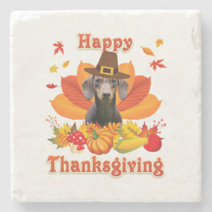 Funny Dachshund Hund Thanksgiving - höst Stenunderlägg
